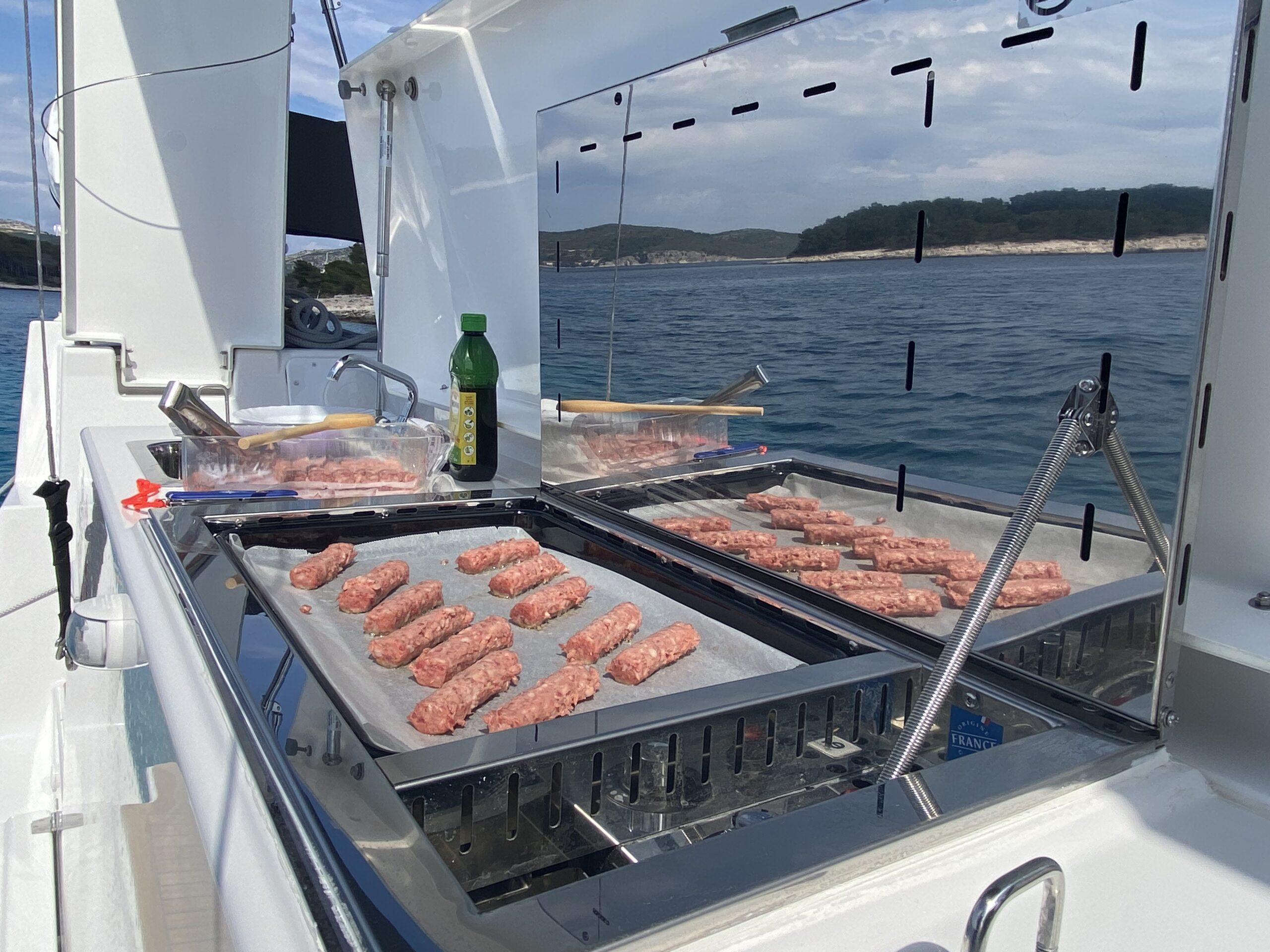 Built-in plancha grill